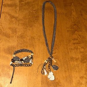 Wild Fable Charm necklace with matching bracelet